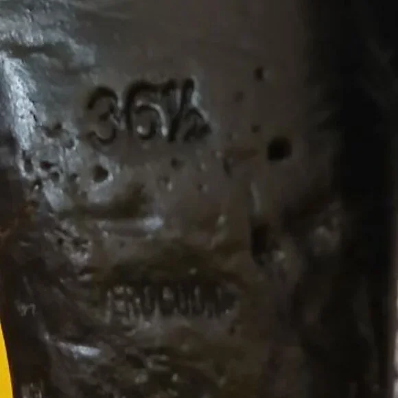 Alexander Wang Black & White Snakeskin Print Open-Toe Wedge Booties Size 36.5 - Picture 11 of 11